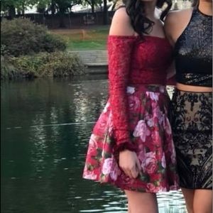 Formal floral skirt set